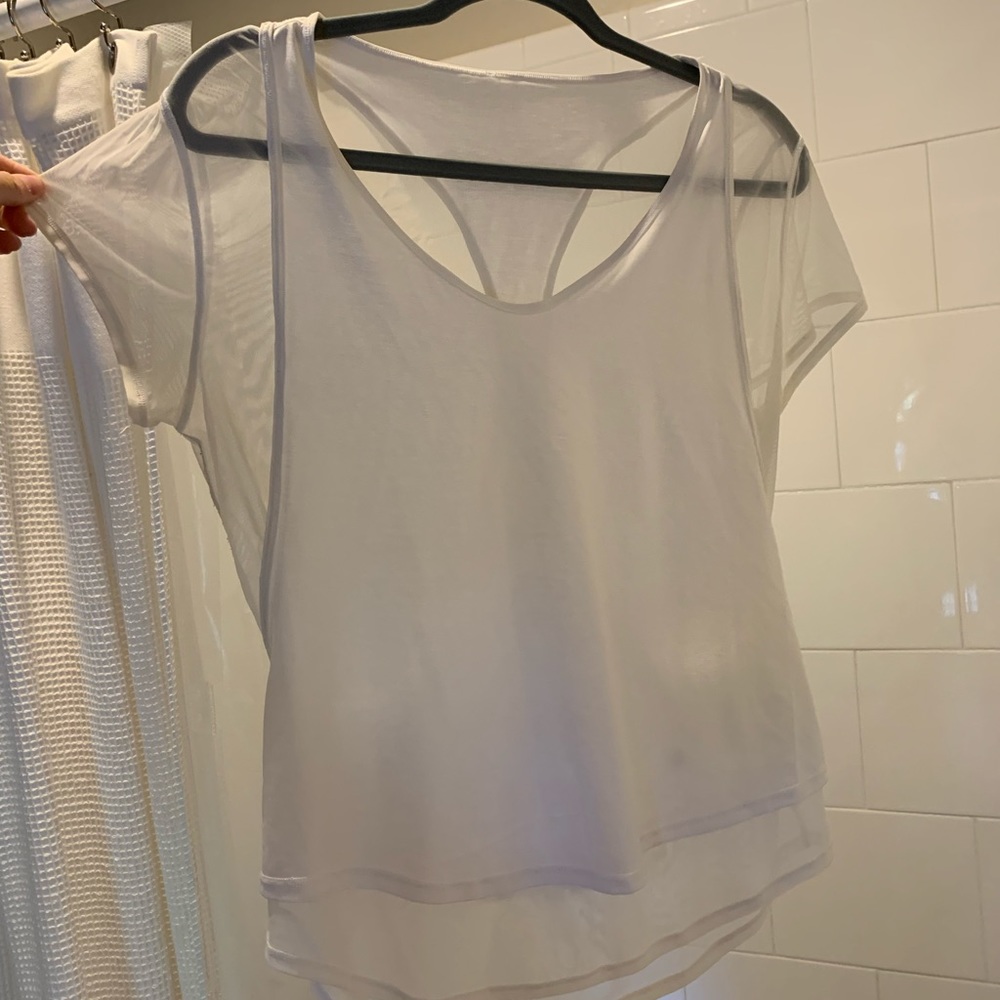 Lululemon part sheer top
